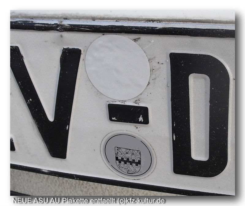 Neue ASU AU Plakette ab 2010 entfaellt